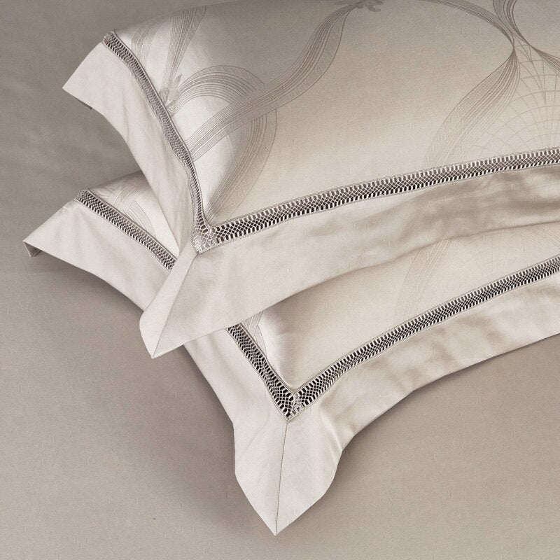 Novae Egyptian Cotton Vintage Jacquard Bedding Set | Lersk