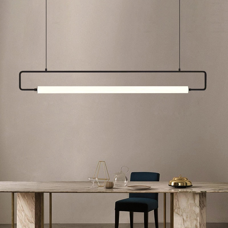 Nordis Arc Dining Bar Chandelier Black Minimalist Light | Lersk