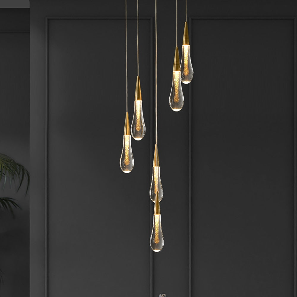 Vanndråpe Droplet Pendant Light LED Glow For Cozy Bedroom | Lersk