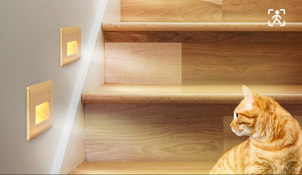 AstraLite LED schodové světlo s PIR pohybovým senzorem Čtyři barevné režimy | Lersk