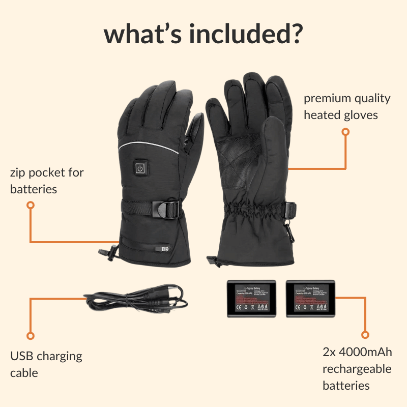 FrostGuard Pro Rechargeable Waterproof Heated Outdoor Gloves | Lersk