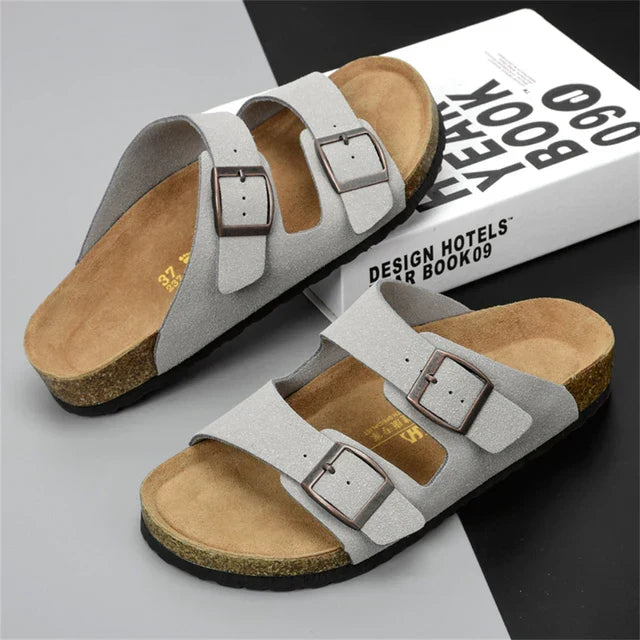 Herren-Ledersandalen mit verstellbaren Riemen und ergonomischer Sohle für sommerlichen Komfort | Lersk