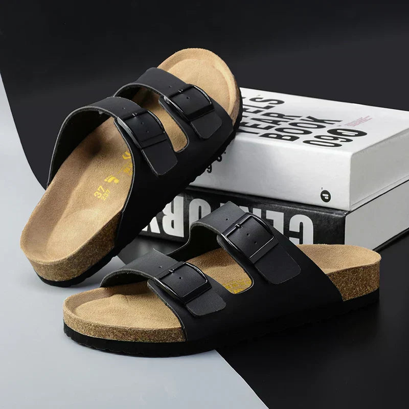 Herren-Ledersandalen mit verstellbaren Riemen und ergonomischer Sohle für sommerlichen Komfort | Lersk