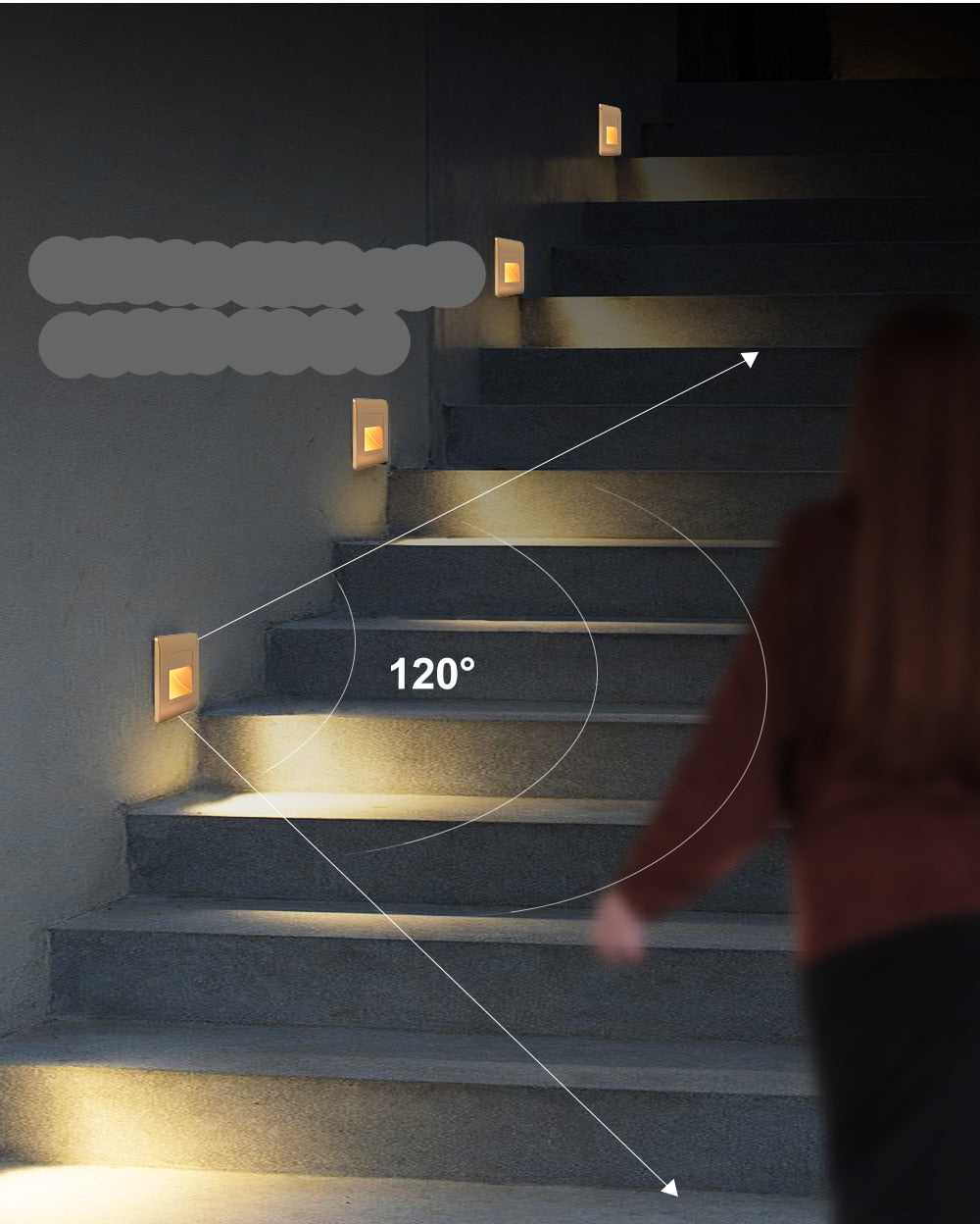 LumaNex LED Stair Light With PIR Four Color Options | Lersk