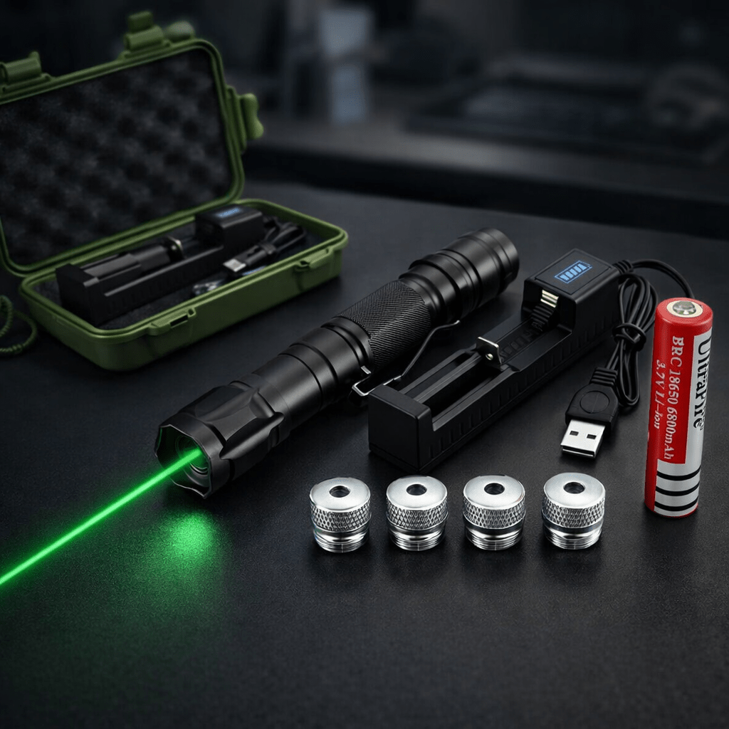 Puntero Láser Verde de Alta Potencia Recargable por USB Herramienta de Largo Alcance | Lersk