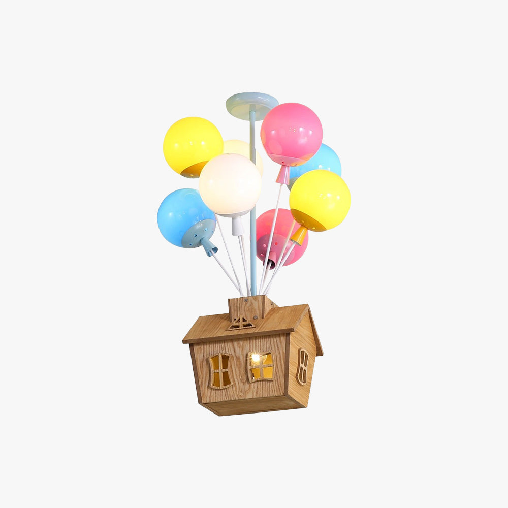 HolzZauber Kids LED loftlampe med dæmper og fjernbetjening Ballondesign | Lersk