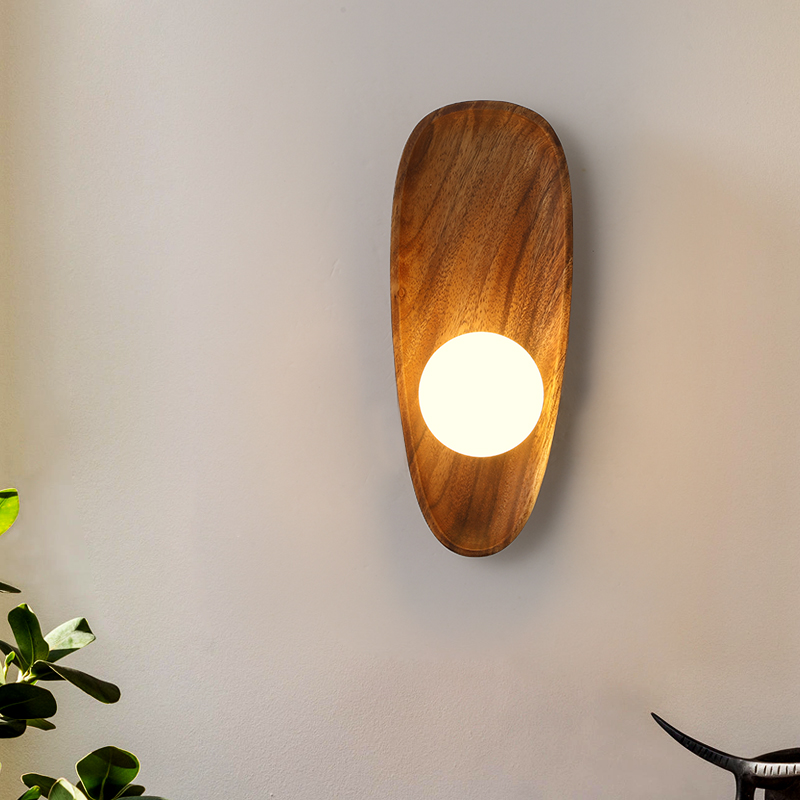 LumiVerde Natural Wood Wall Lamp for Warm Ambience | Lersk