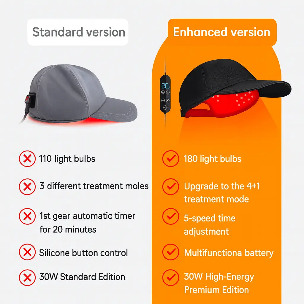 Dual-Wavelength Red Light Therapy Hair Cap with 660nm & 850nm for Scalp & Hair Wellness | Lersk