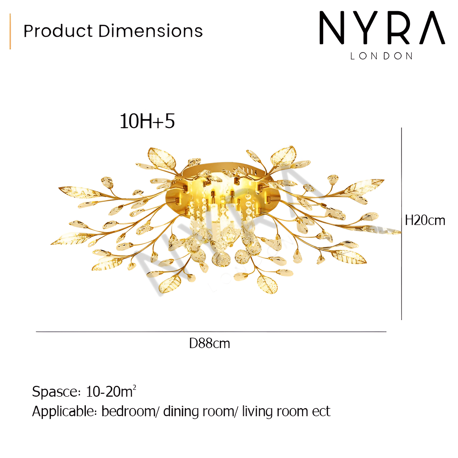 Lunara Floral Wall Chandelier | Lersk
