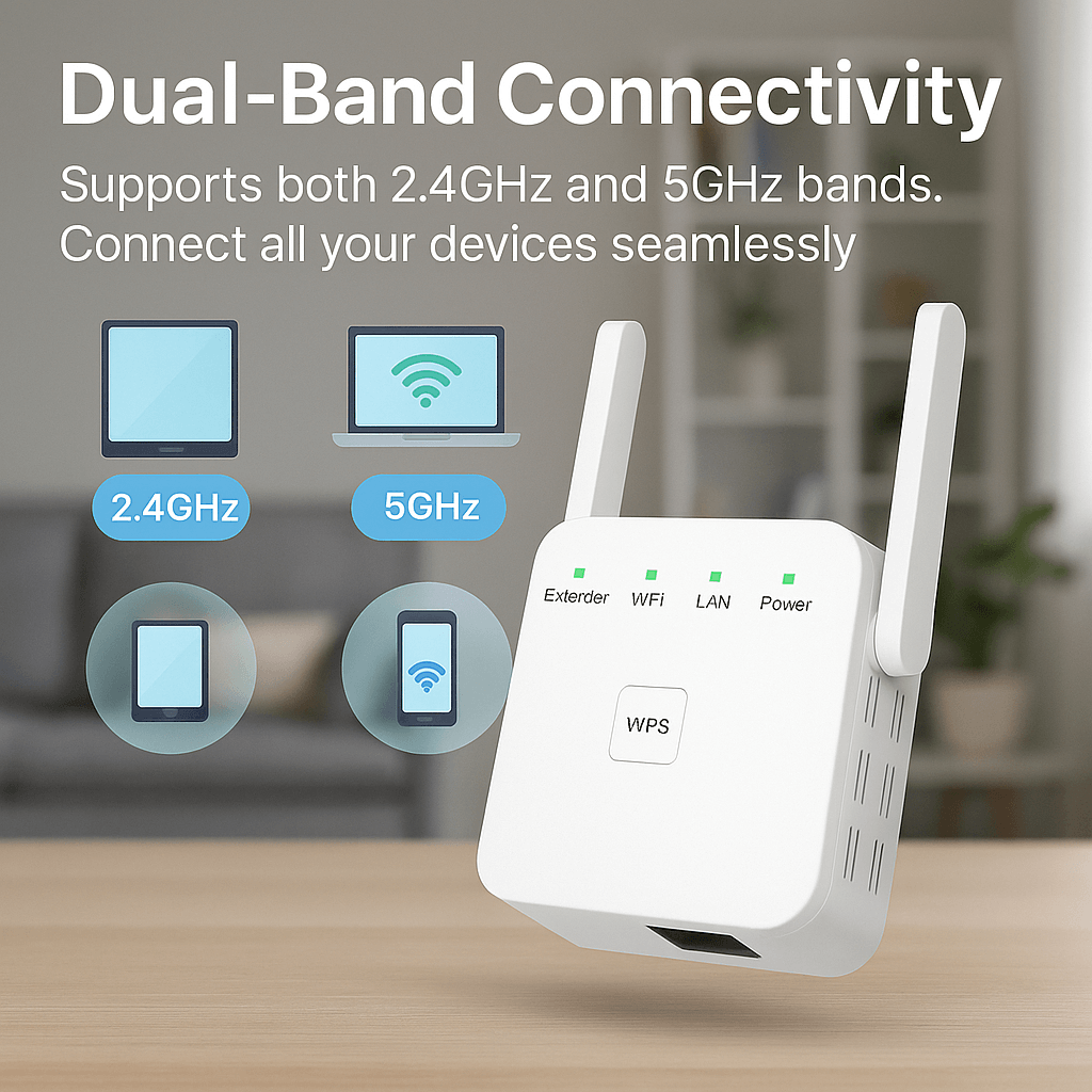 Extensor WiFi AeroLink Dual-Band 5G para Casa e Jardim | Lersk