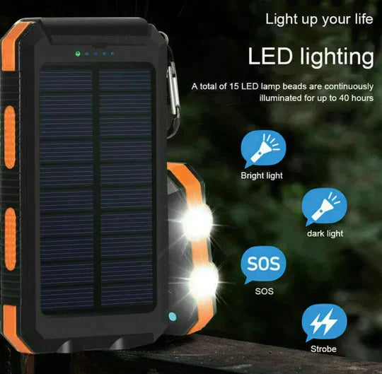 Solární powerbanka 500000mAh IP67 vodotěsná pro venkovní použití | Lersk