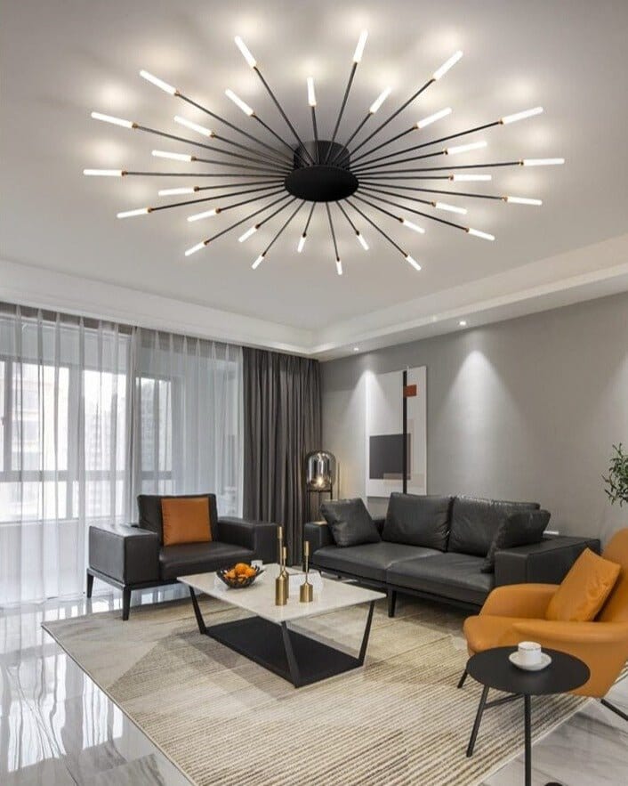 NovaLux Elegant Moderne LED Loftmonteret Spiseværelses Lysekrone | Lersk