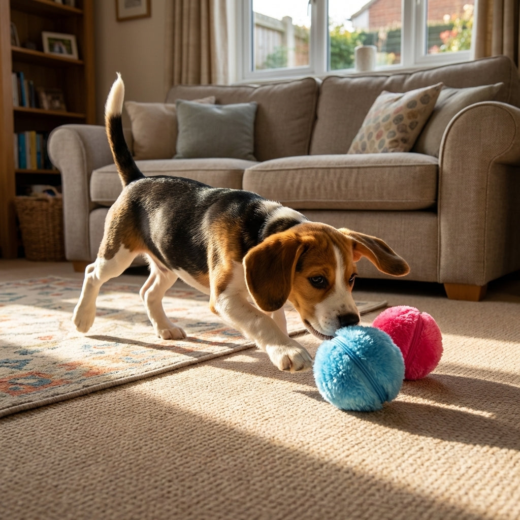 Motion Sensing Interactive Ball Toy For Dogs, Plush TPR, 8 cm | Lersk