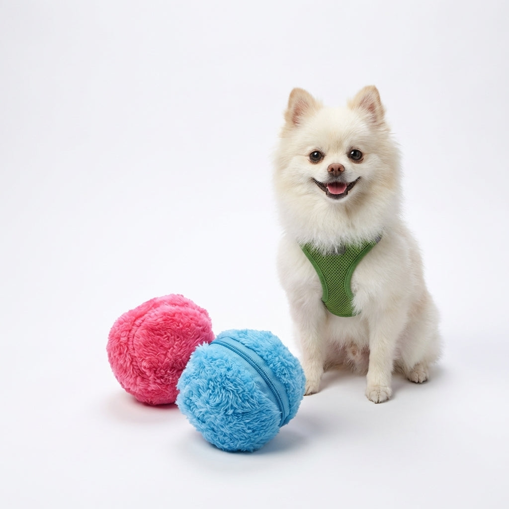 Motion Sensing Interactive Ball Toy For Dogs, Plush TPR, 8 cm | Lersk