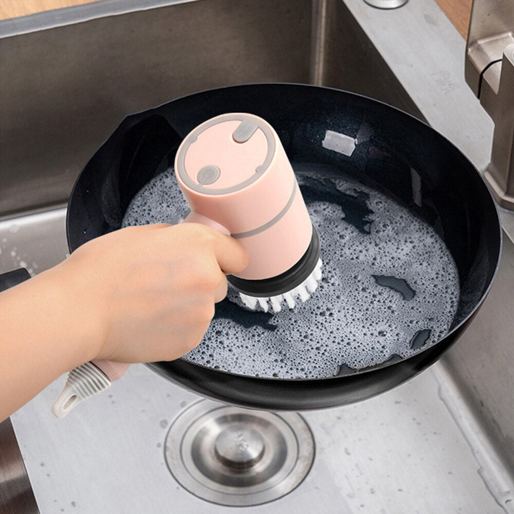 Electric Cleaning Brush USB Rotary Scrubber For Home Use With Interchangeable Heads | Lersk