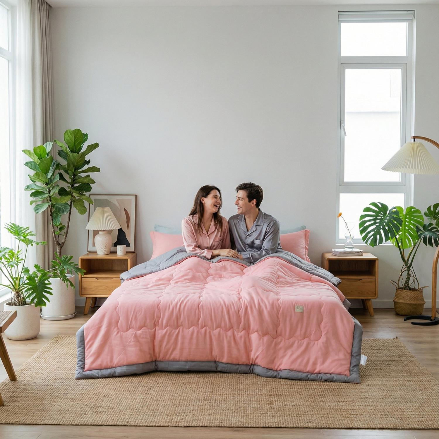 ZenLeaf Summer Quilt Lightweight Polyester Cotton Bedding | Lersk