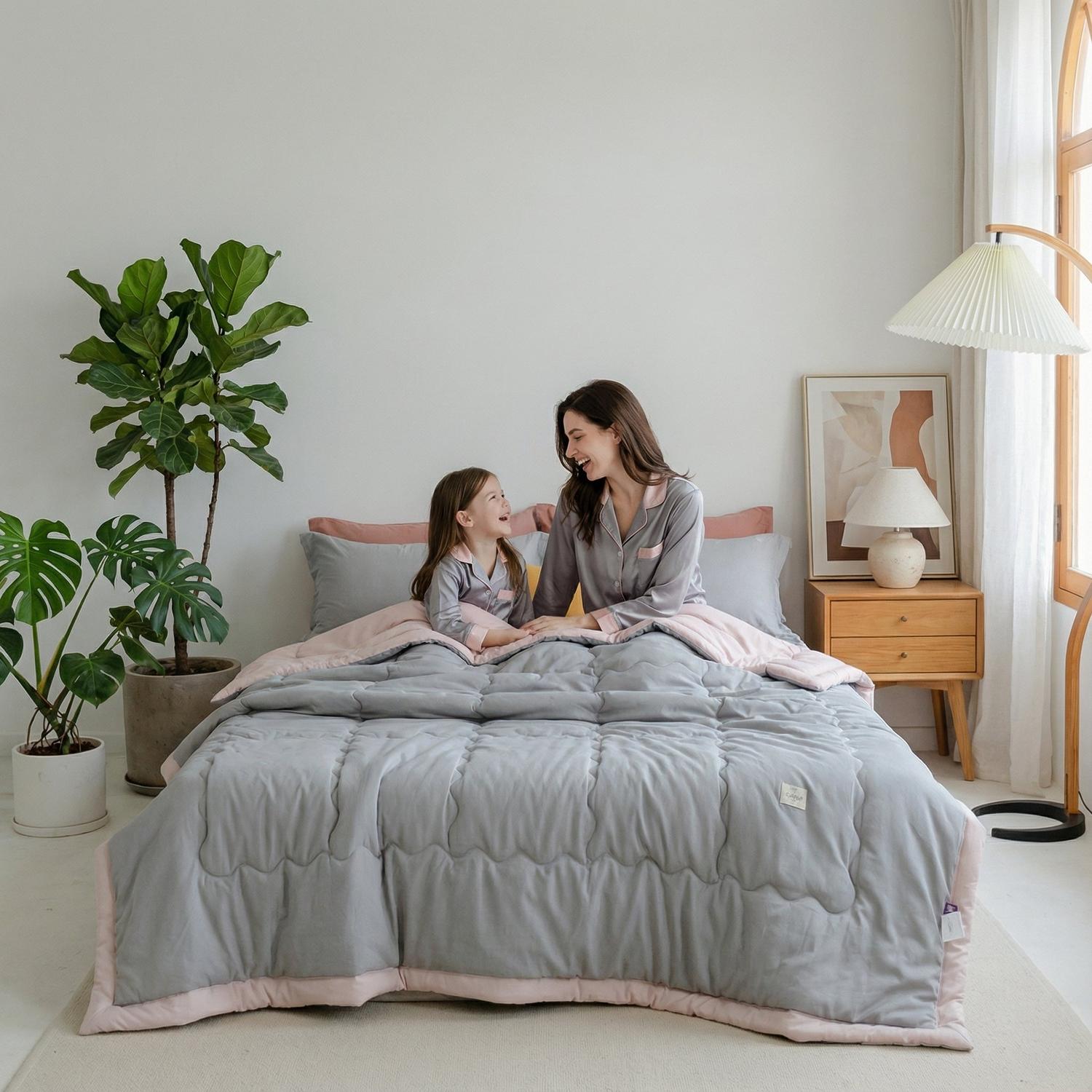 ZenLeaf Summer Quilt Lightweight Polyester Cotton Bedding | Lersk
