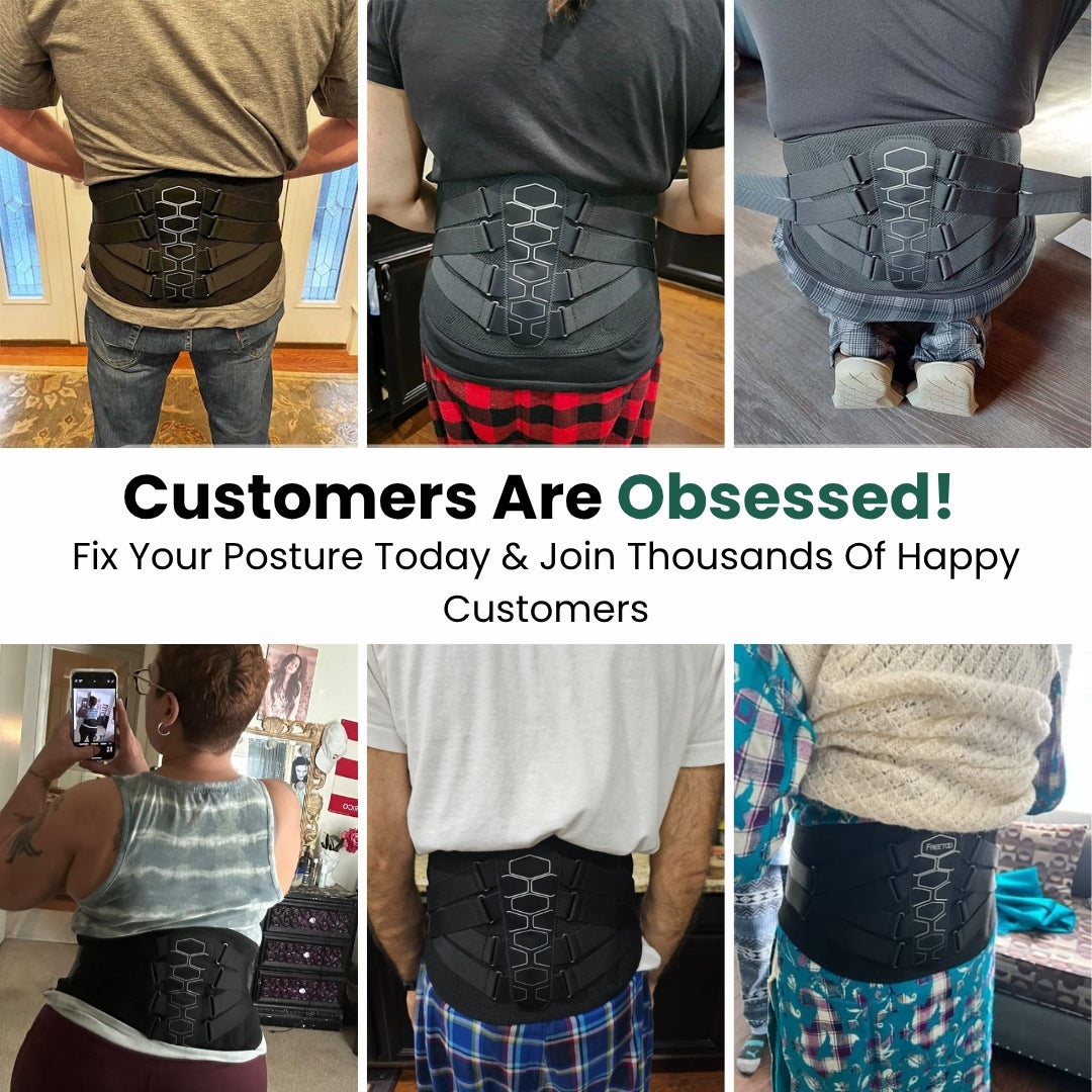 Adjustable Lower Back Brace with Support Rods and Pulley System for Posture and Lumbar Support | Lersk