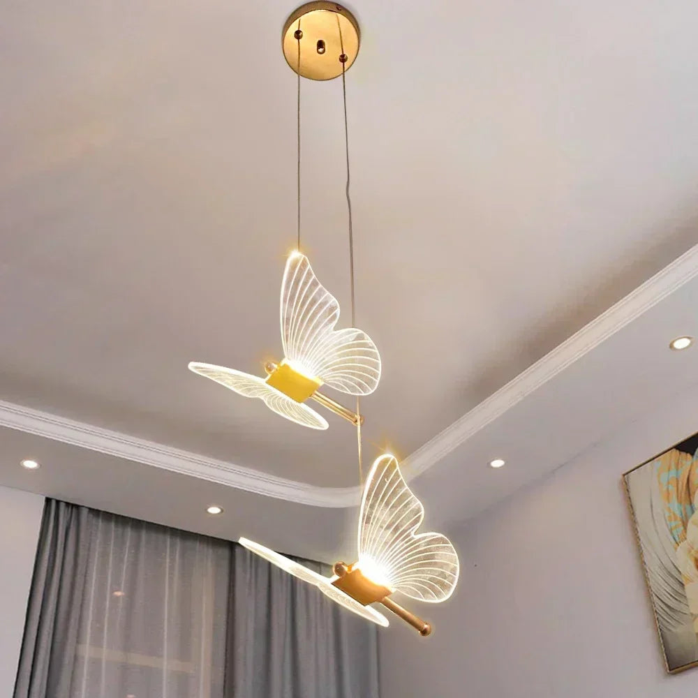 FlutterGlow LED Sommerfuglelampe med Stemningslys til Naturentusiaster | Lersk
