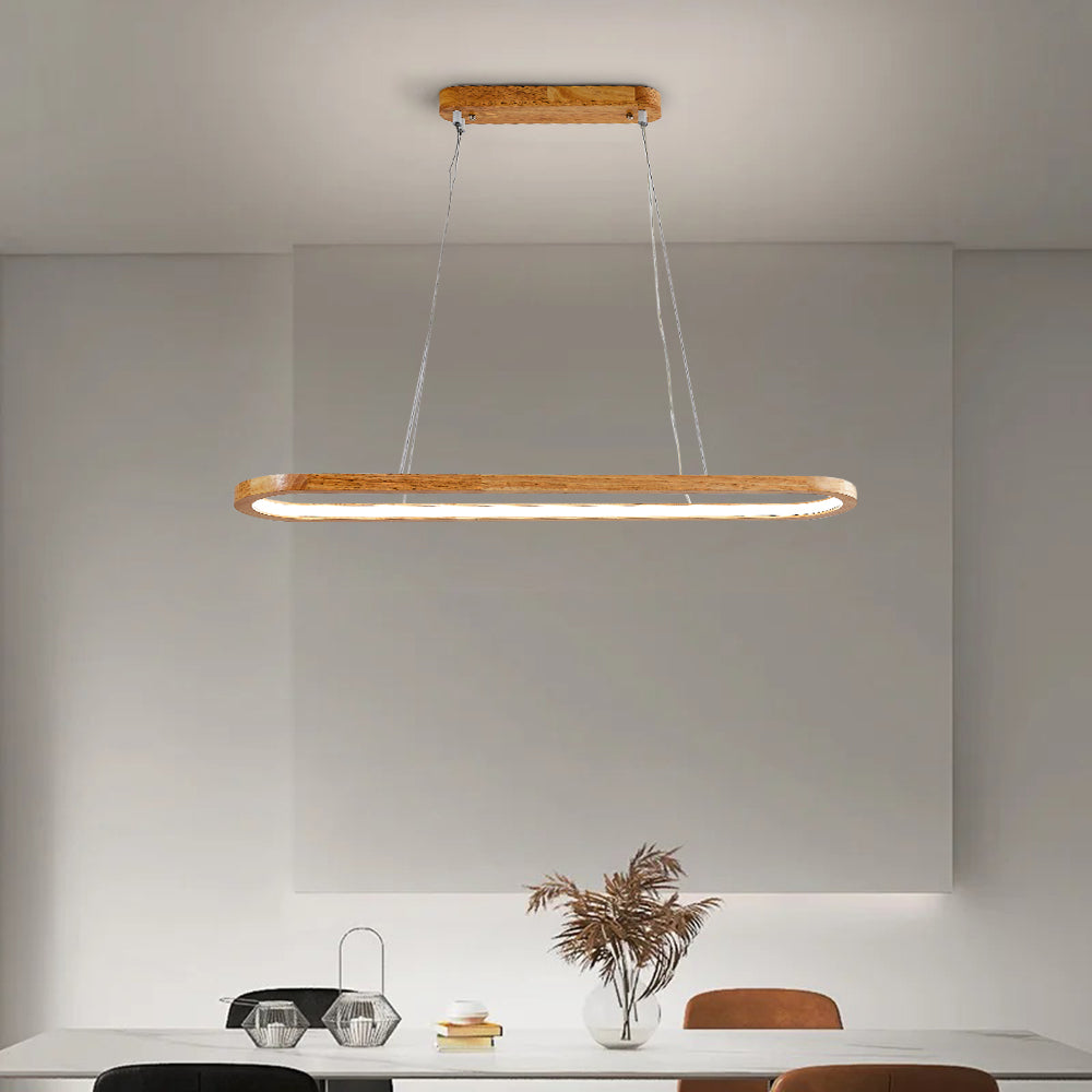 LumaWood Modern Hanging Lamp Metal And Wood With LED | Lersk