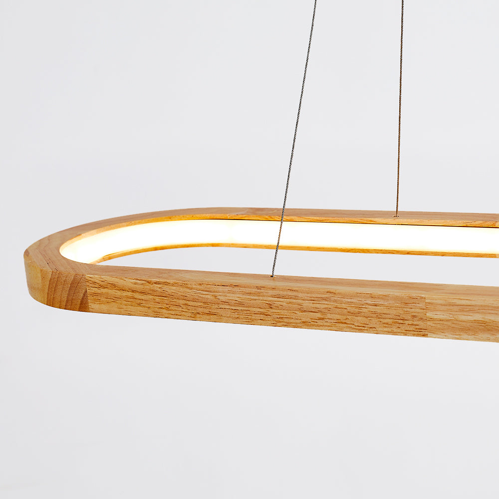 LumaWood Modern Hanging Lamp Metal And Wood With LED | Lersk