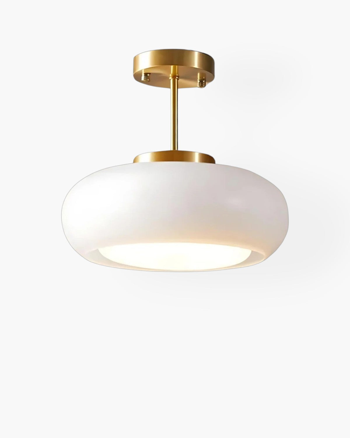 LumaBrass Frosted Glass Ceiling Light With Brass Mount | Lersk