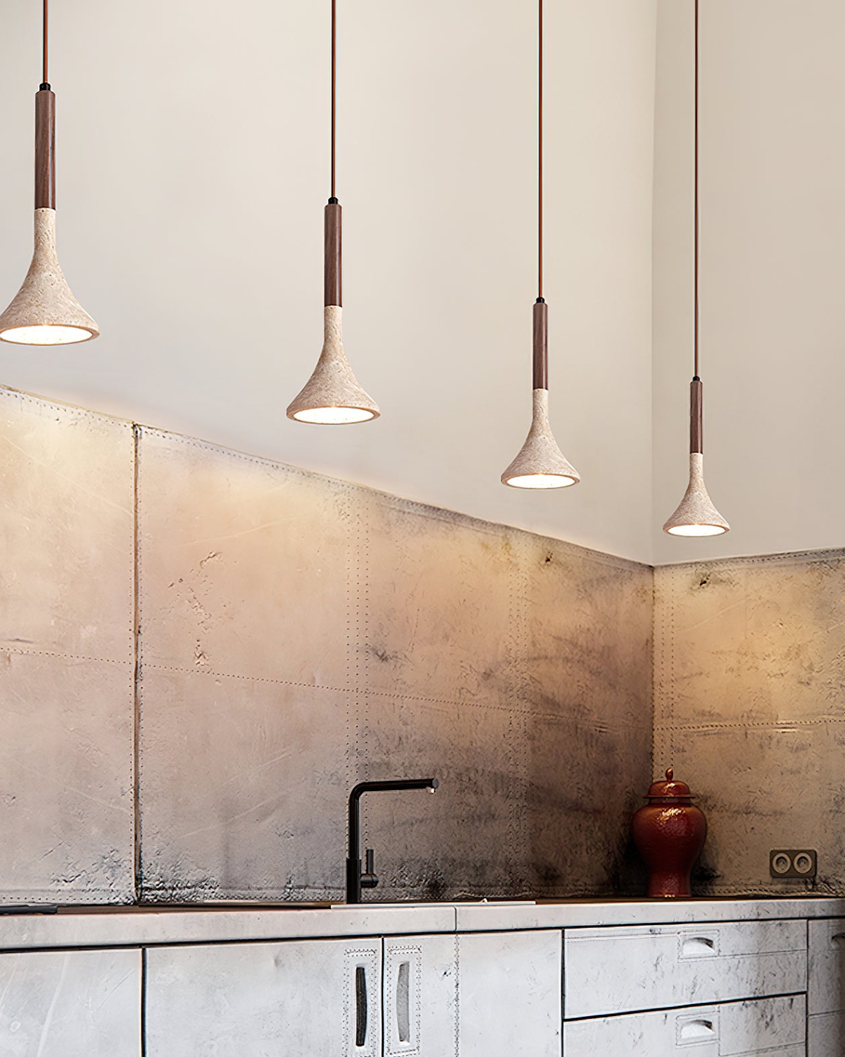 Ardena Natural Wood Pendant Ceiling Light Minimalist | Lersk