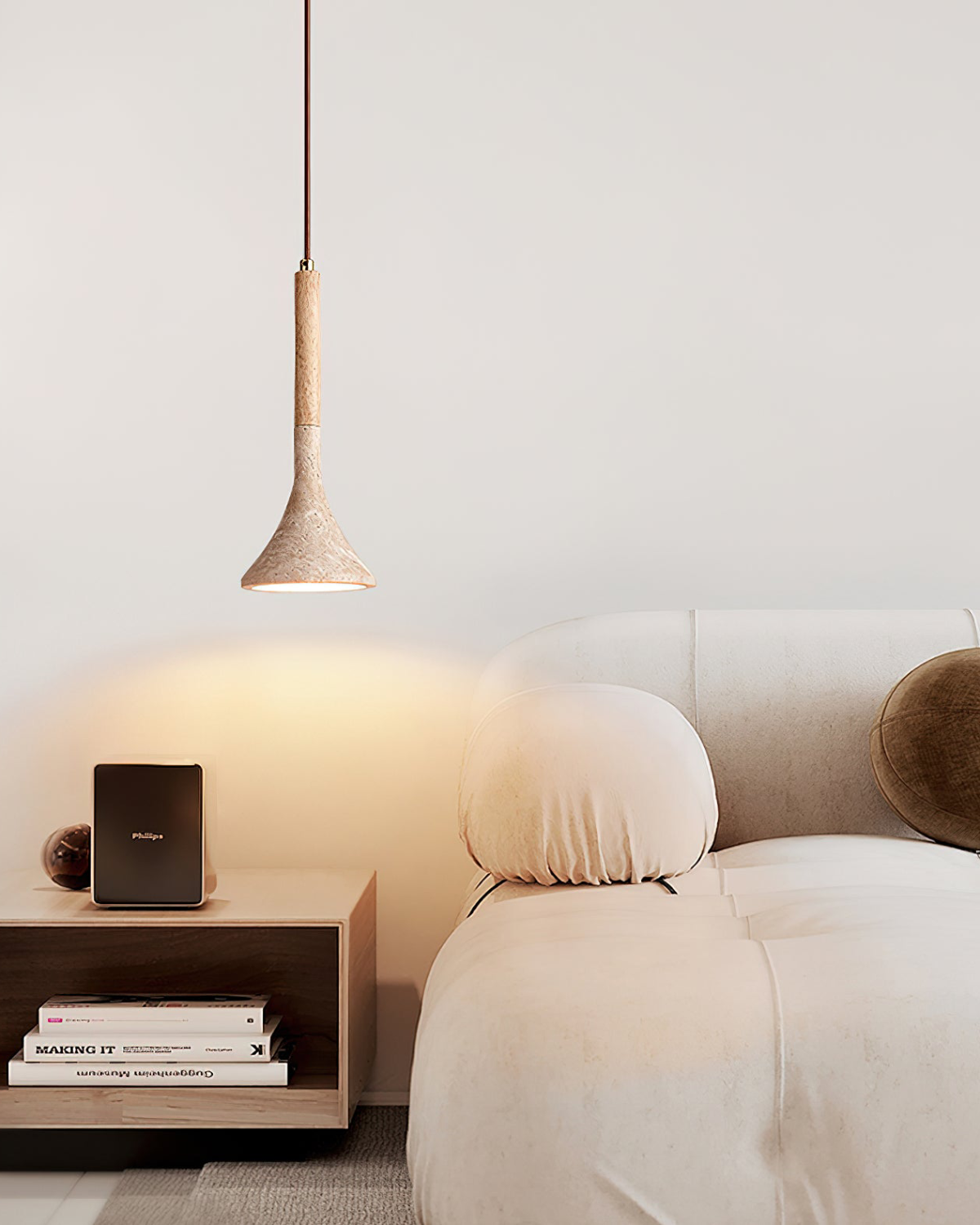 Ardena Natural Wood Pendant Ceiling Light Minimalist | Lersk