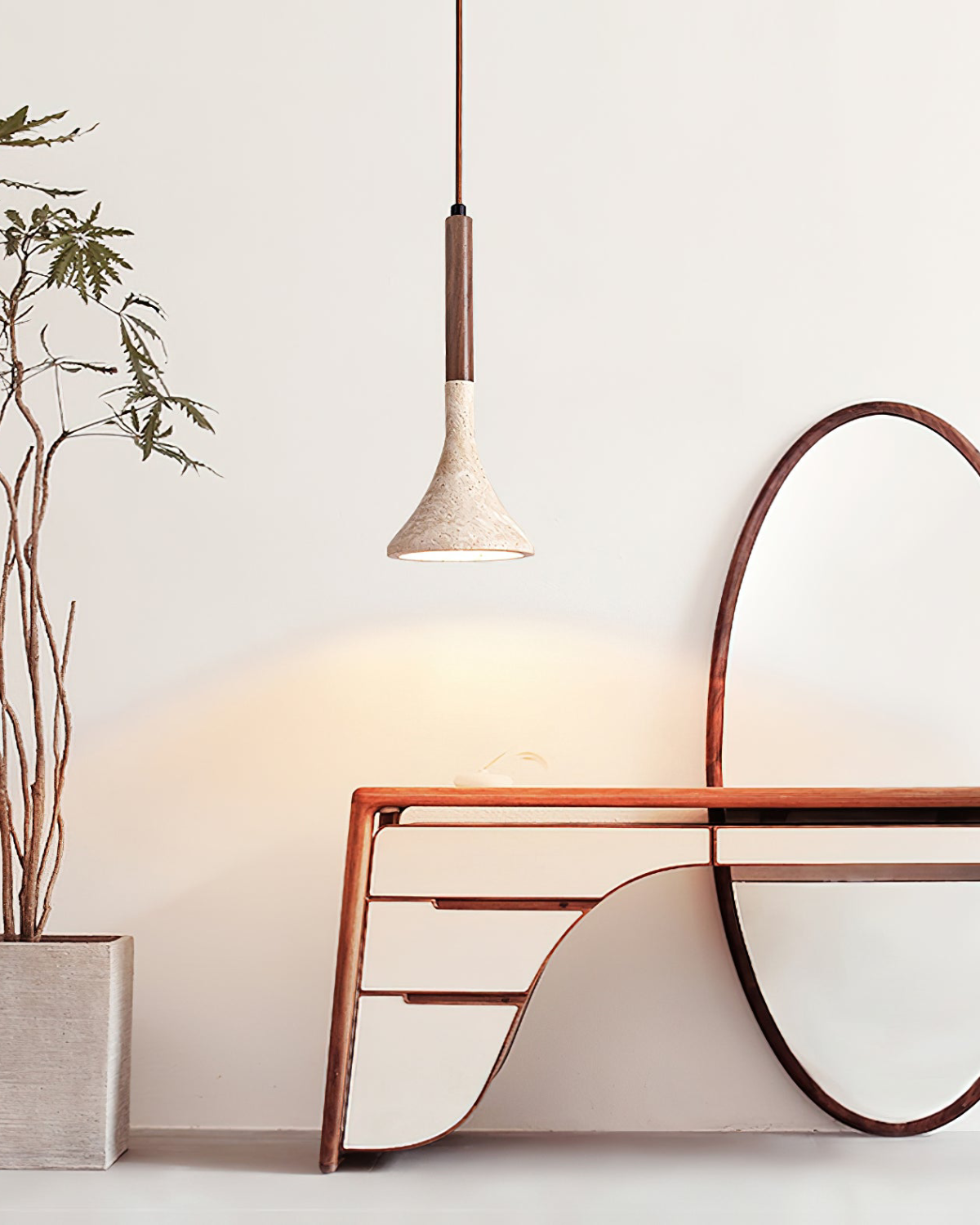 Ardena Natural Wood Pendant Ceiling Light Minimalist | Lersk