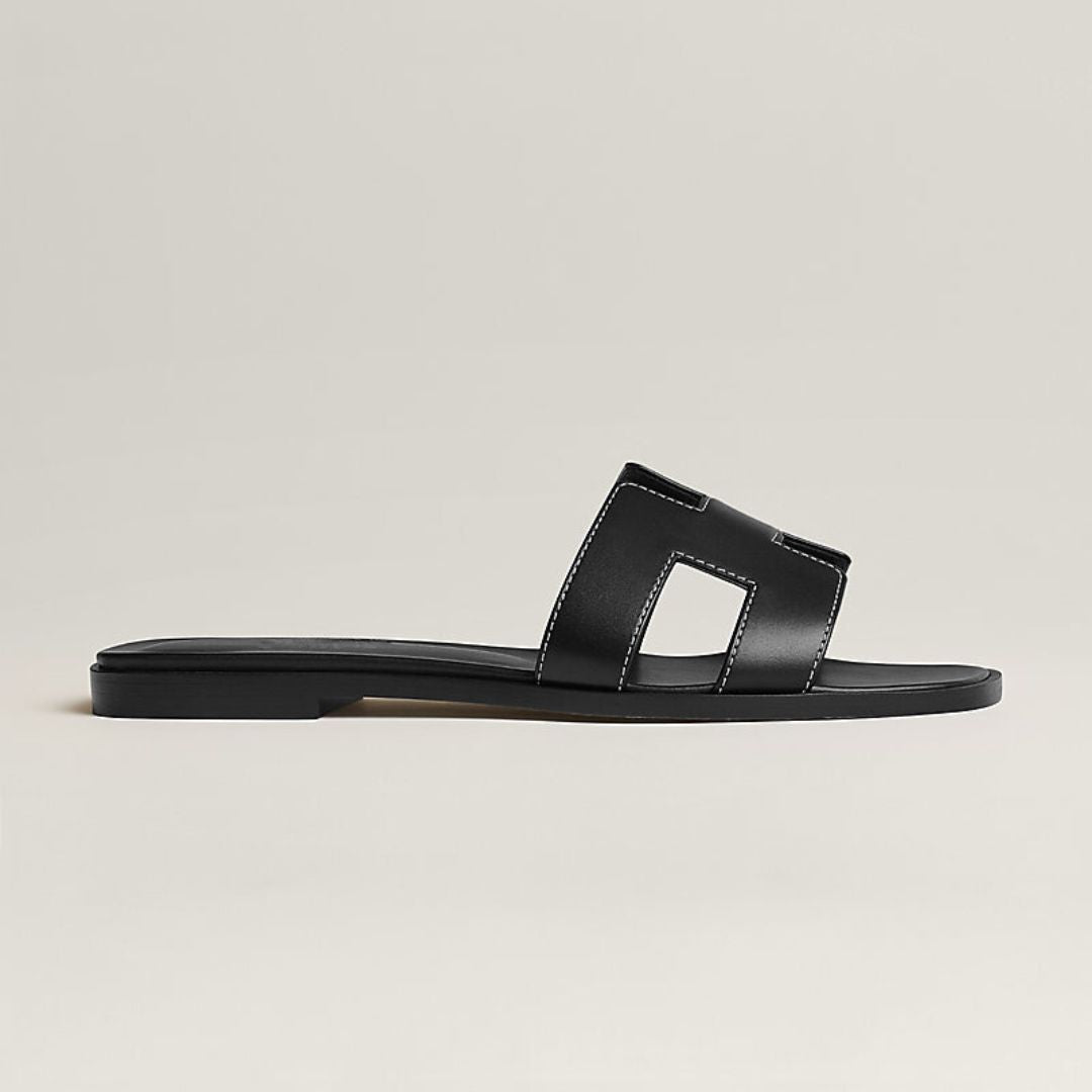 Lederflache Sandalen mit ausgeschnittenen Riemen für Damen – ganztägiger Komfort | Lersk