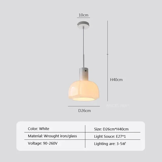 Boreal | LED nordické skleněné závěsné svítidlo | Lersk