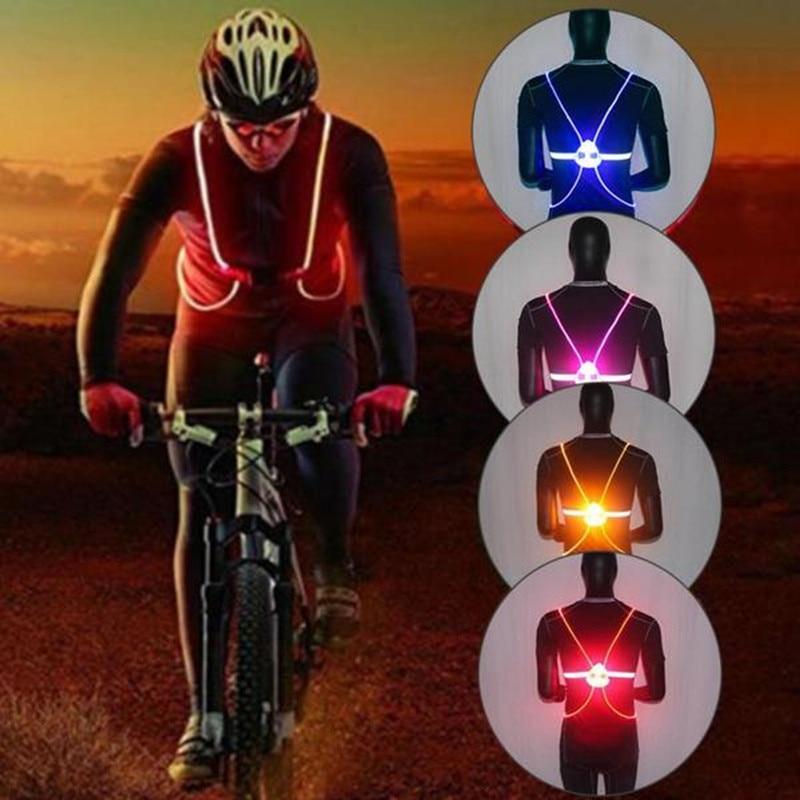 Beleuchtete Laufweste mit hoher Sichtbarkeit für Läufer und Radfahrer | Lersk