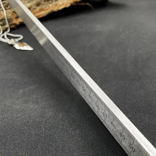 Hardened Steel Ruler With Inch And Centimeter Scales, Non-Slip Grip, Emergency Tool | Lersk