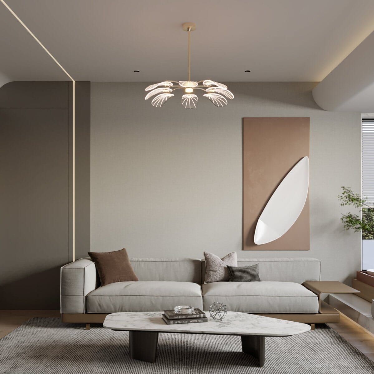 AuroraLuxe Elegant Gold Modern Dining Room Chandelier Light | Lersk