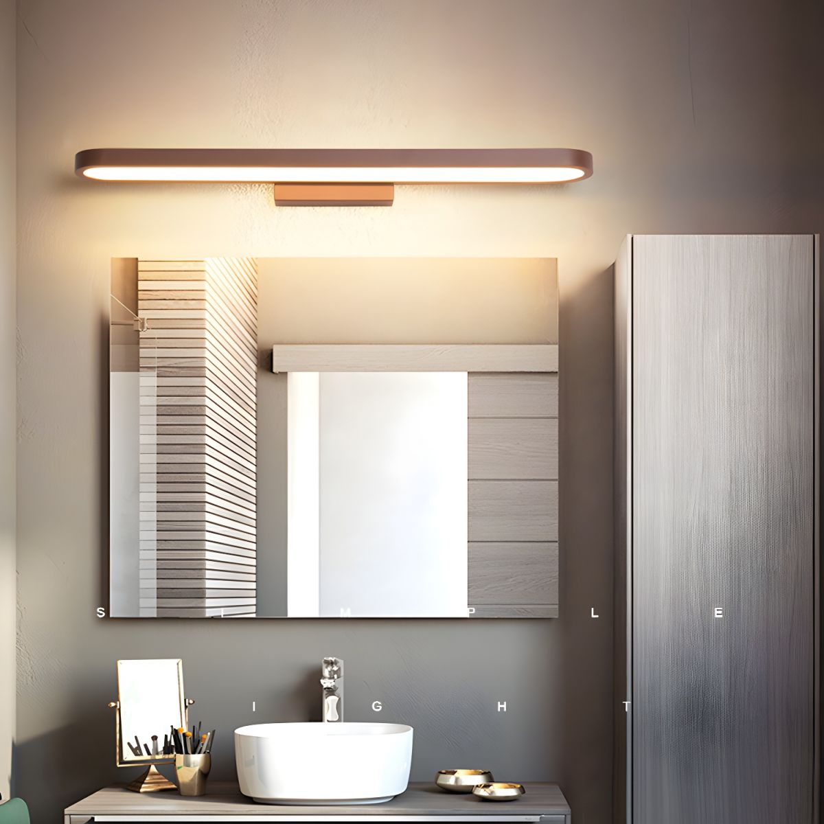 Contemporary Elegance Bathroom Wall Light With Sleek LED Illumination | Lersk