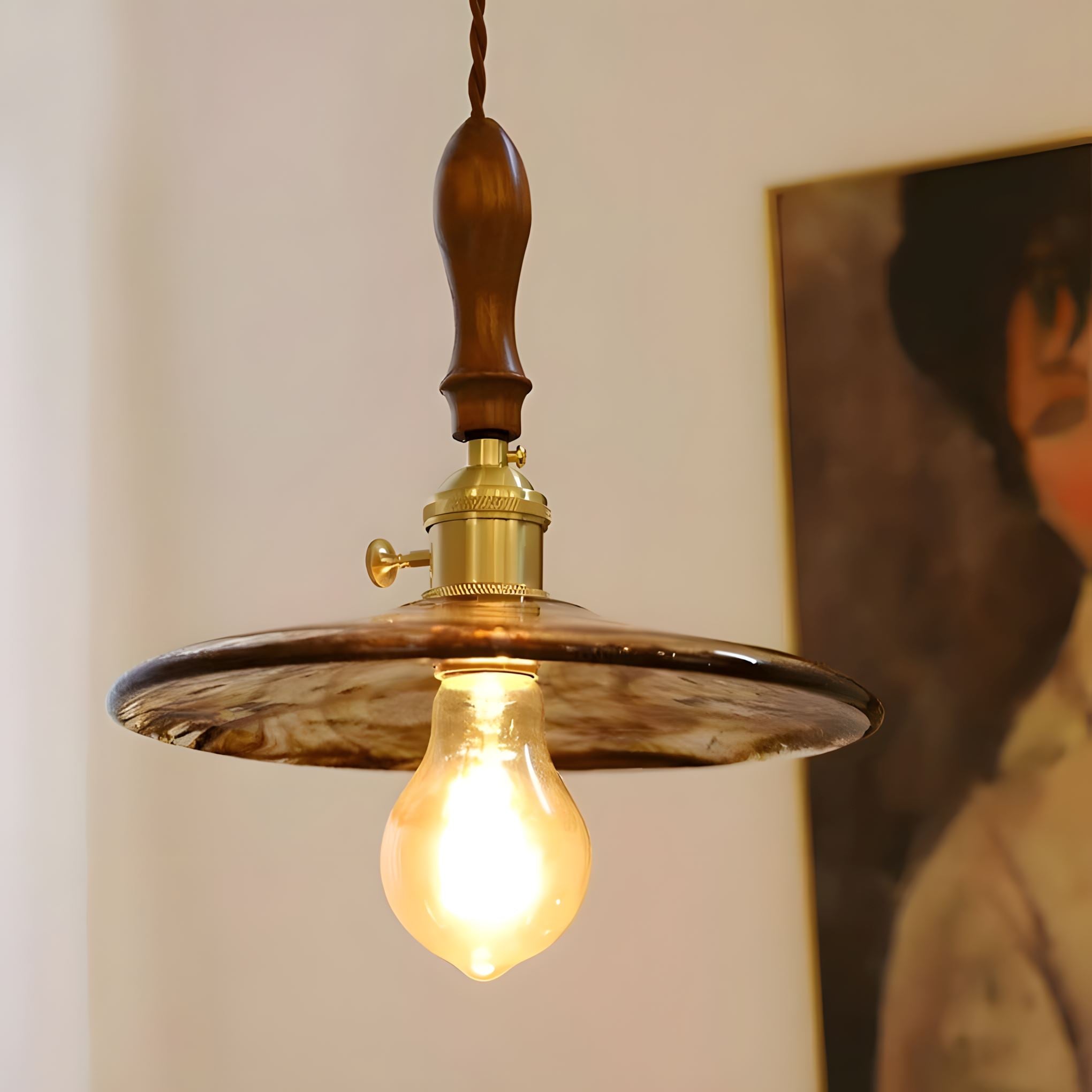 Aurelia Elegant Modern Glass Copper Kitchen Pendant Lighting | Lersk