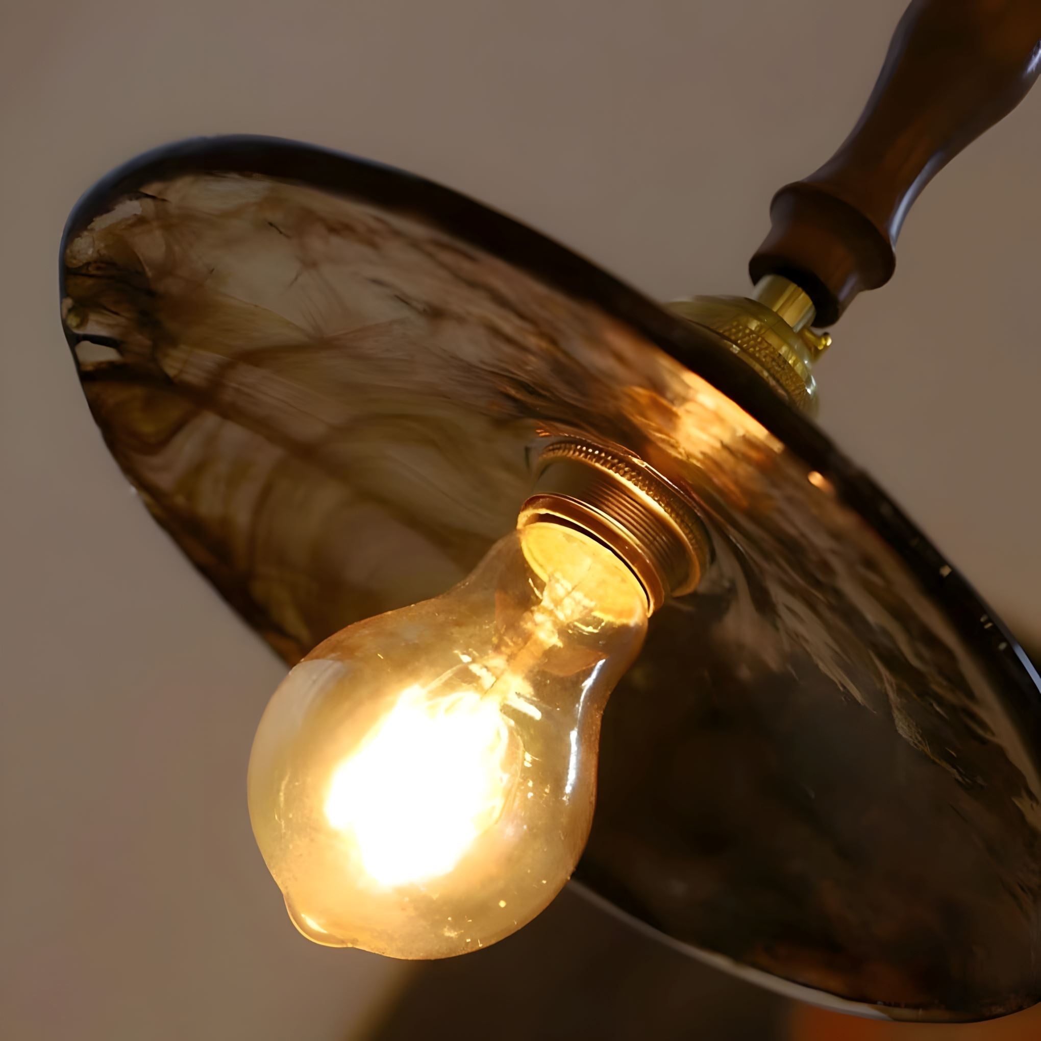 Aurelia Elegant Modern Glass Copper Kitchen Pendant Lighting | Lersk