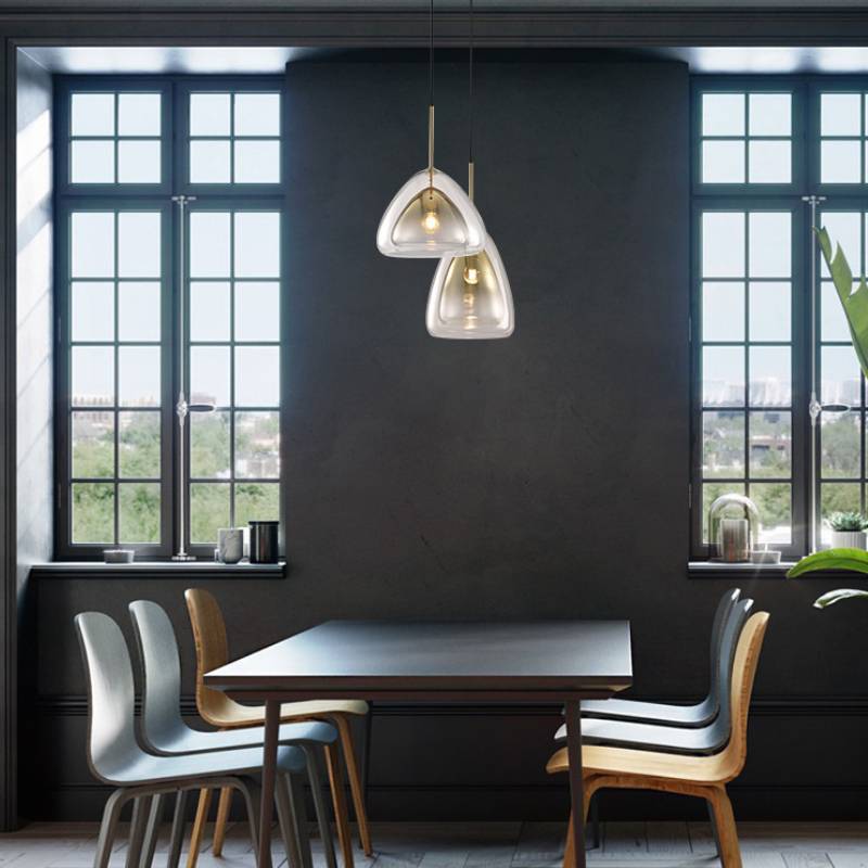 Lampada a sospensione moderna in vetro con paralume trasparente | Lersk