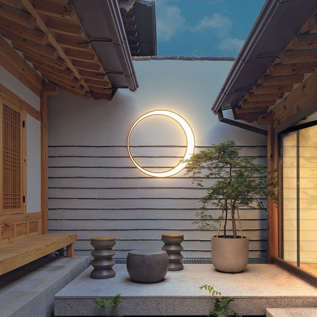 AzureGlow Elegant Waterproof Outdoor Wall Light Fixture With LED | Lersk
