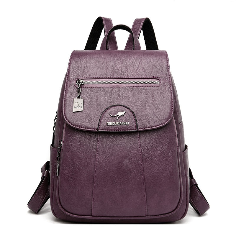 Mochila de cuero Isolde para mujer, elegante para uso diario