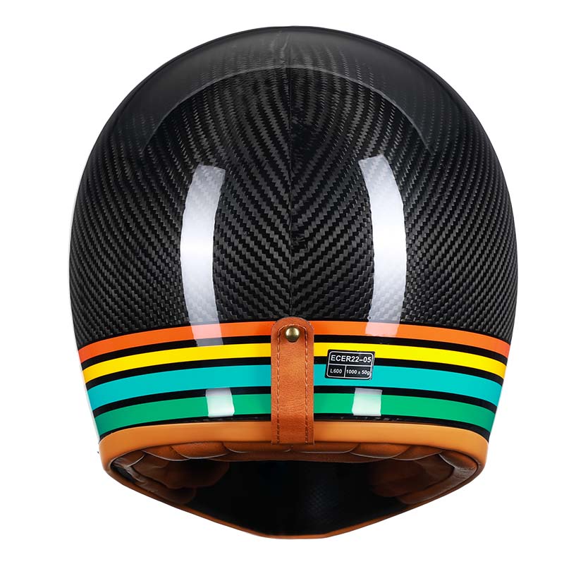Casque intégral de moto en fibre de carbone authentique pour motards, homologué DOT ECE F389TS | Lersk
