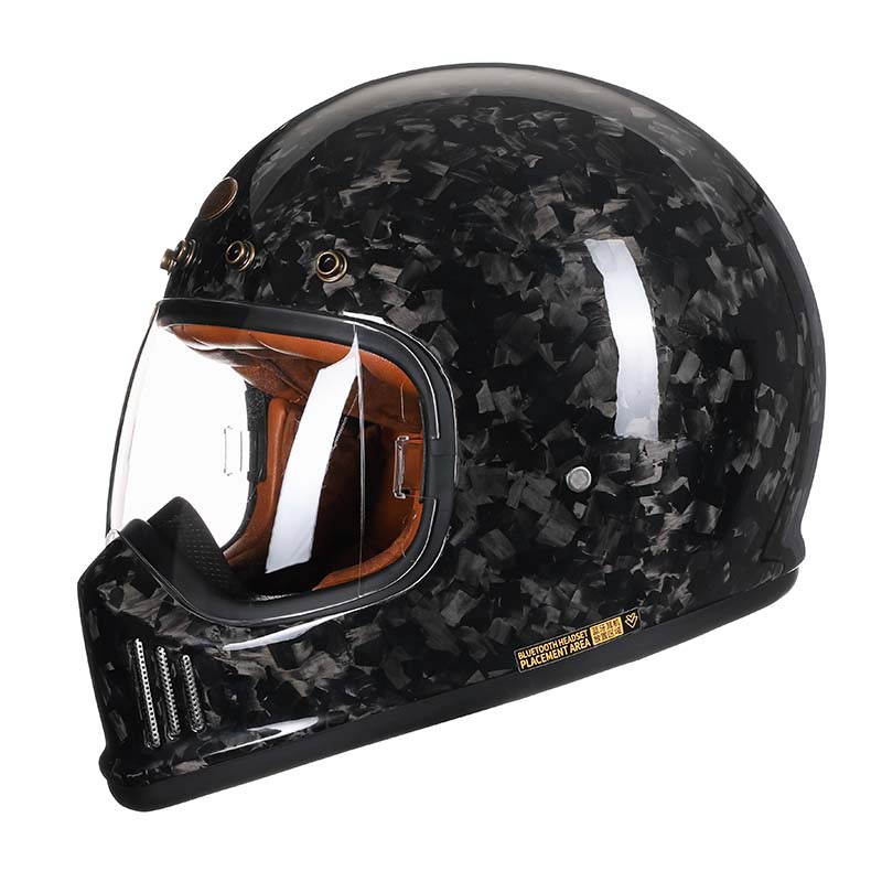 Carbon Fiber Full Face Motorcycle Helmet For Riders DOT ECE Approved | Lersk