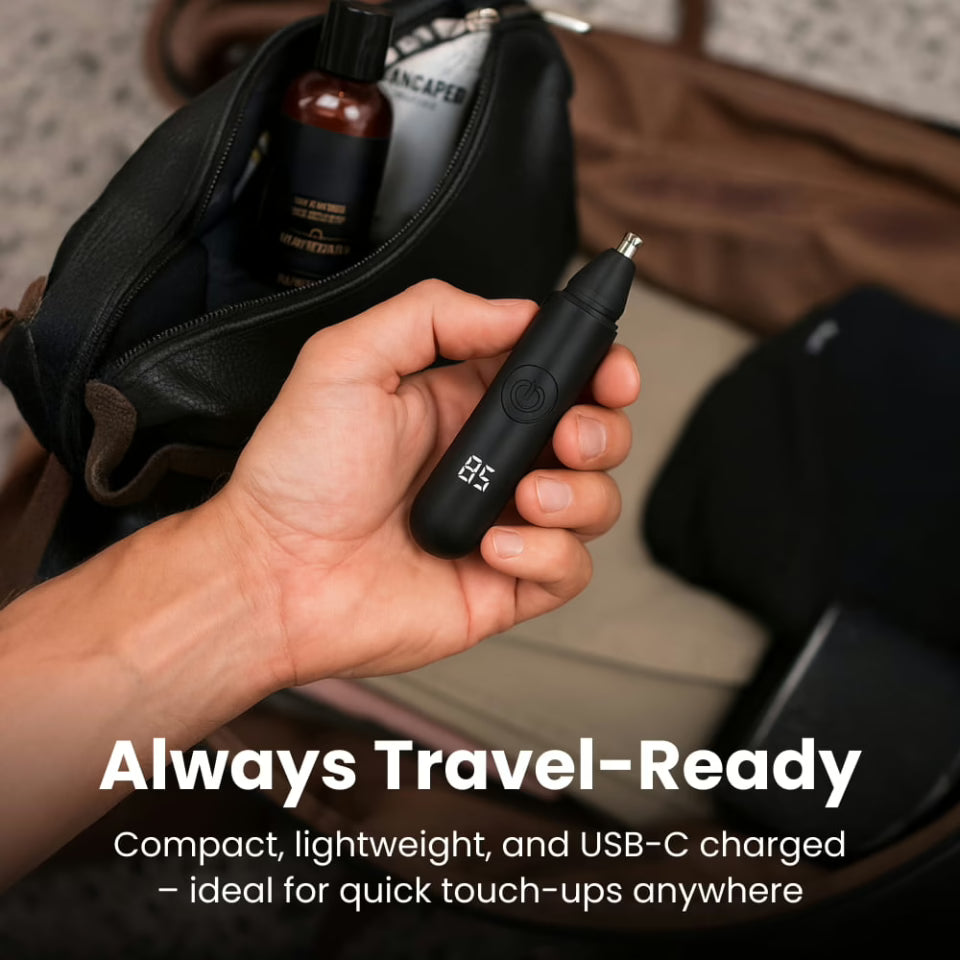 Recortador de vello nasal AstraTrim para hombres USB-C impermeable y silencioso | Lersk