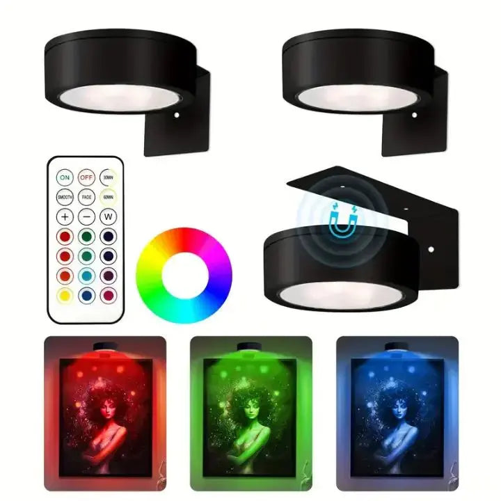 Magnetic LED Picture Light For Artwork Displays And Framing Perfectly Staging Your Works In Any Gallery Or Home Setting | Lersk
