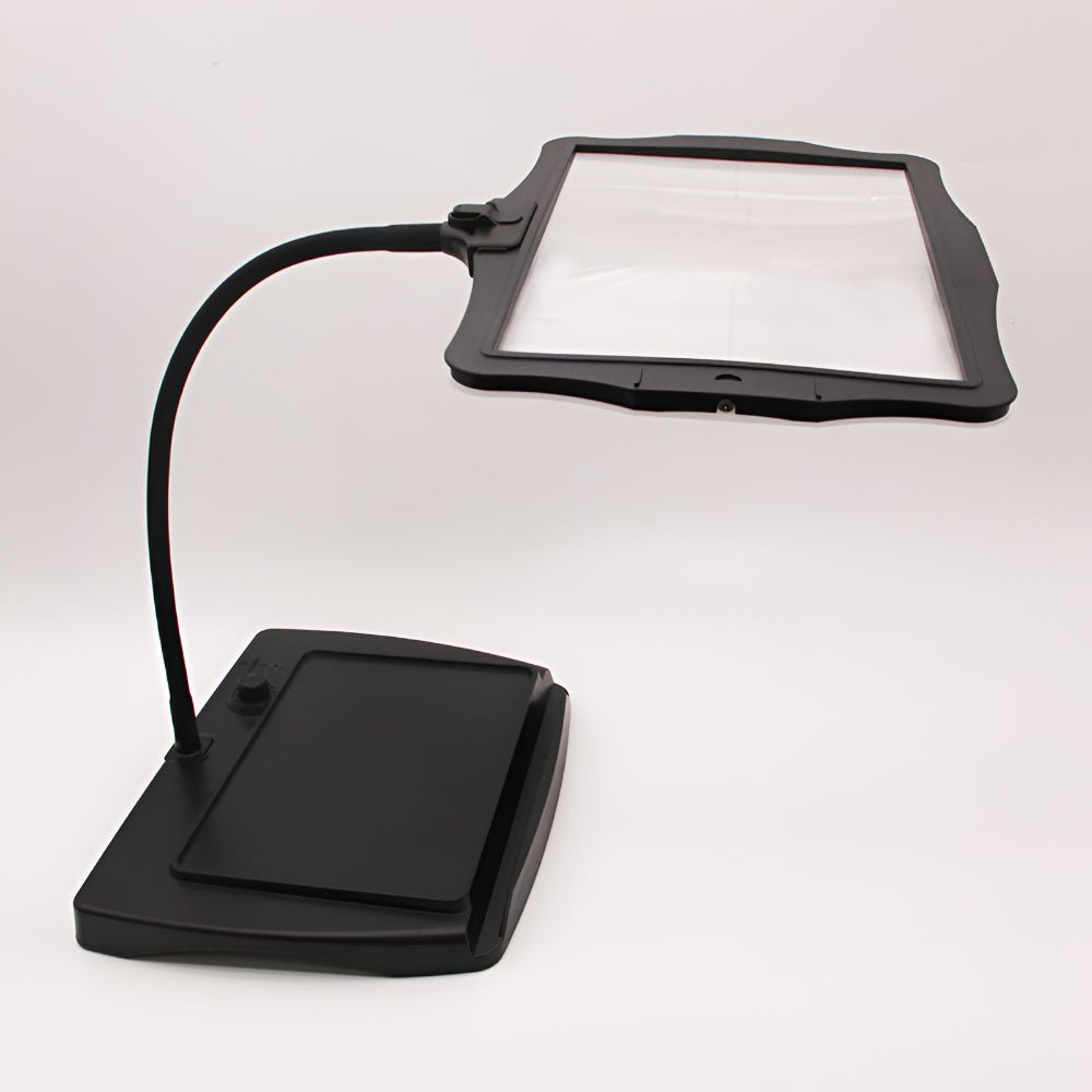 Full Page Magnifying Floor Lamp With 3X LED And Adjustable Arm | Lersk