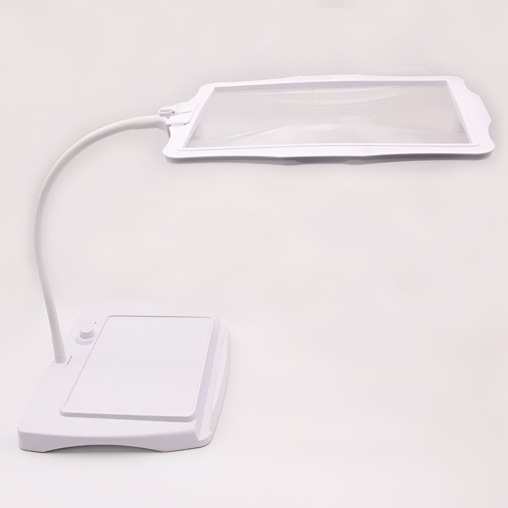 Full Page Magnifying Floor Lamp With 3X LED And Adjustable Arm | Lersk