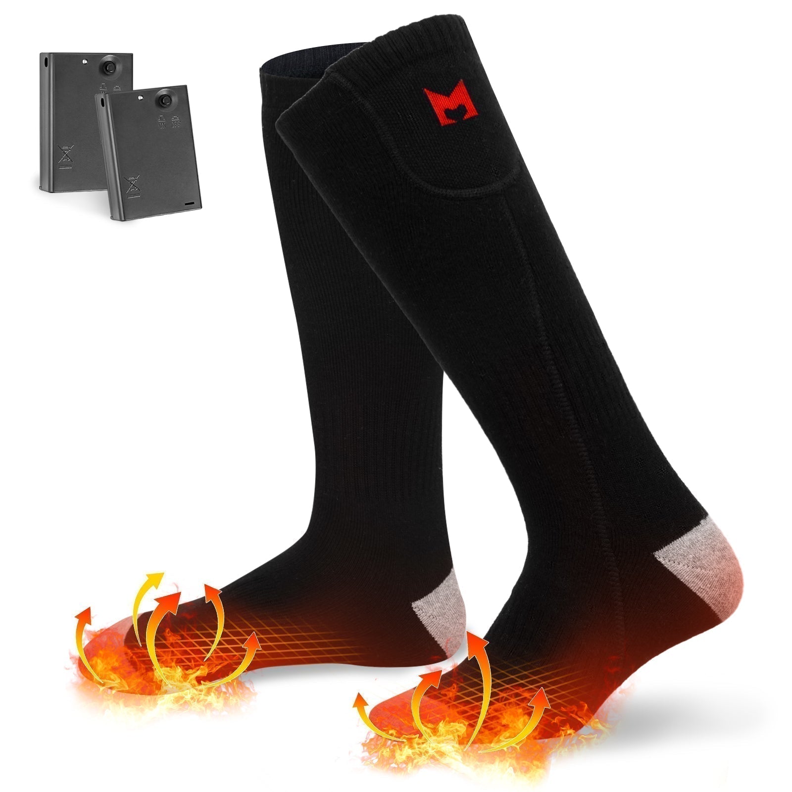 ThermaCharge batteriopvarmede sokker i sort | Lersk