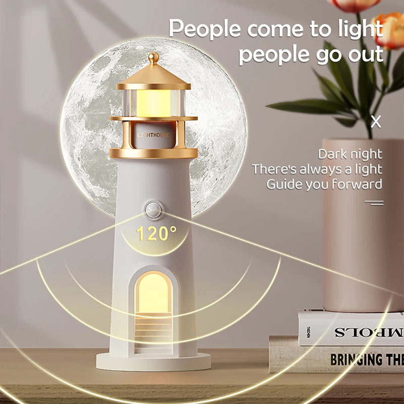 Projektor Księżyca Lighthouse z lampą i głośnikiem Bluetooth do sypialni | Lersk