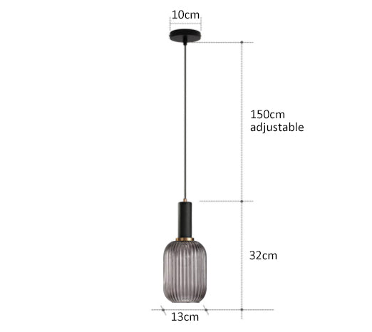 Candeeiro de Teto Retro Colorido em Vidro LED para Salas e Quartos | Lersk