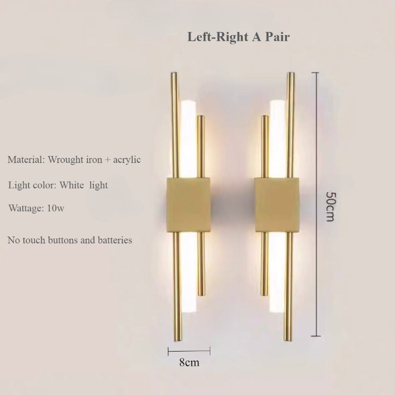 LED nástěnná lampa s nepravidelným uspořádáním, bezdrátová, dobíjecí přes USB, pro moderní domovy | Lersk